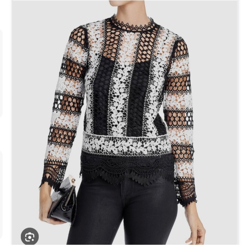 Nordstrom black and white lace long sleeves too
